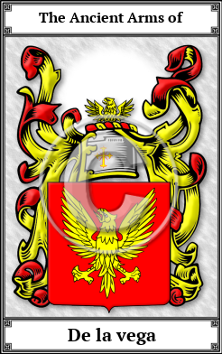 De la vega Family Crest Download (JPG)  Book Plated - 150 DPI